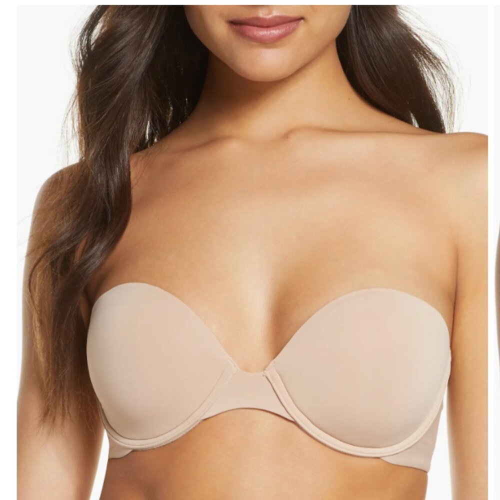 Natori Minimal Contour Underwire Convertible Strapless Bra Size 32B Nude Cafe